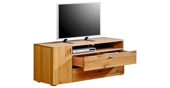TV-ELEMENT 132,4/53,3/47 cm - Eichefarben/Bronzefarben, Design, Holz/Metall (132,4/53,3/47cm) - Hom`in