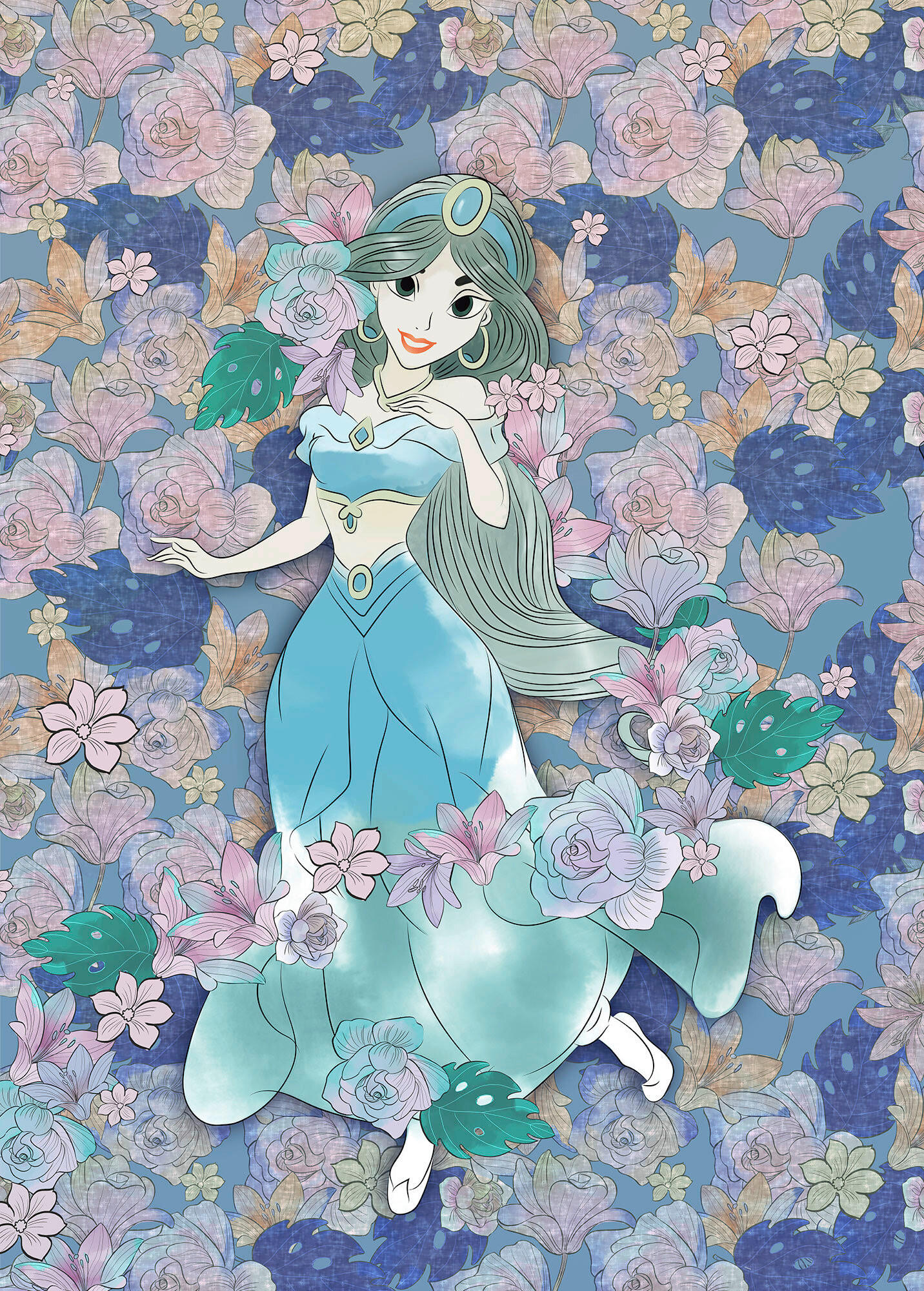 FOTOTAPET 200/280 cm  - lila/blå, Trend, textil (200/280cm)