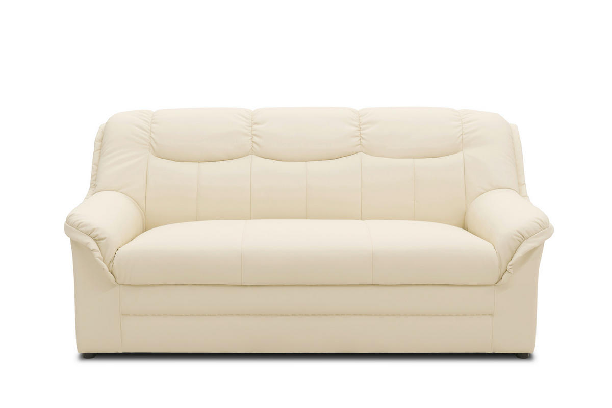 3-SITZER-SOFA BERLIN FK Lederlook Beige  - Beige/Schwarz, KONVENTIONELL, Kunststoff/Textil (178/89/87cm) - MID.YOU