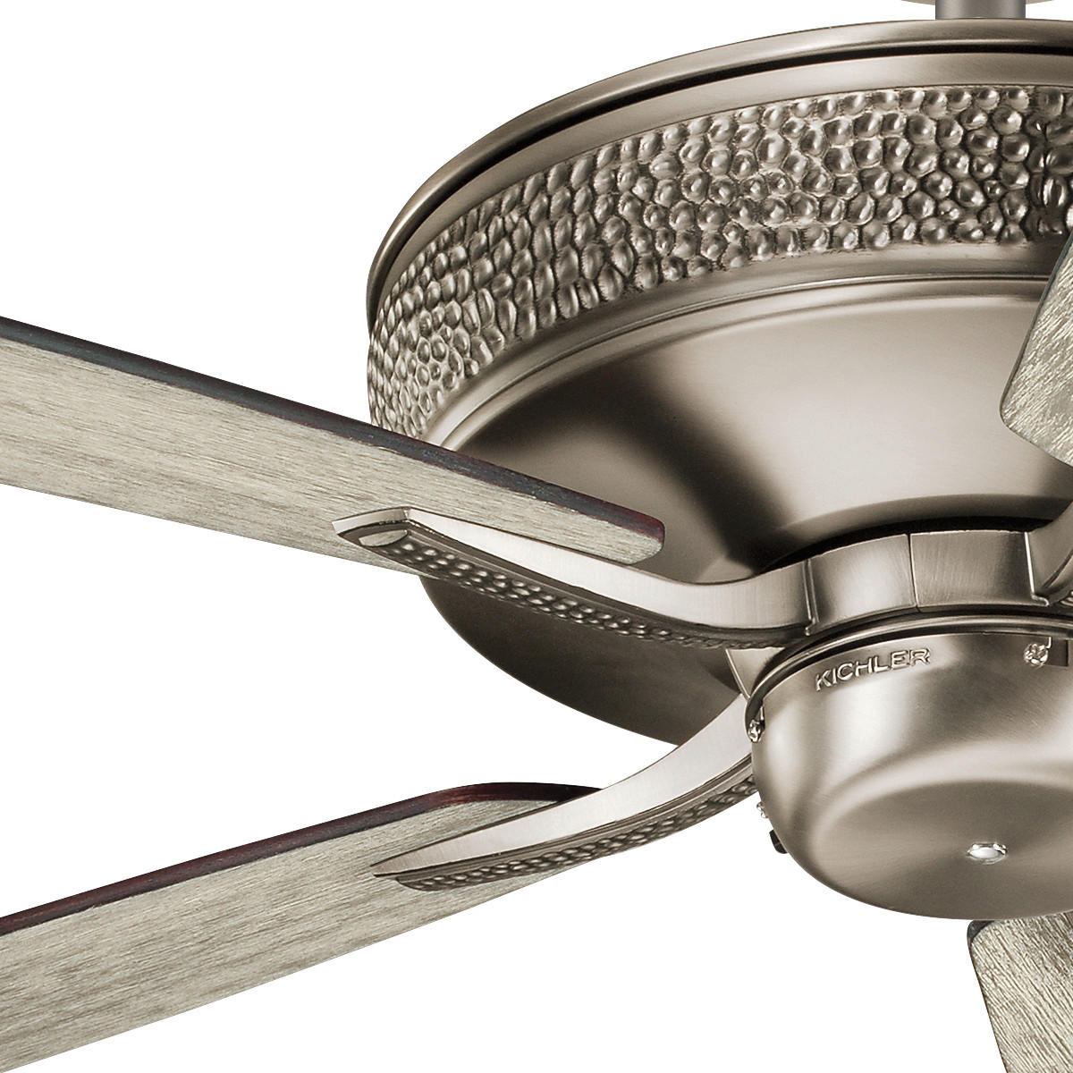 Ventilator mit Beleuchtung Elstead KLF-Monarch 132/34 cm   - Kirschbaumfarben/Champagner, Basics, Holz/Metall (132/34cm) - Elstead Lighting