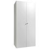 MULTISKÅP 80/185/54 cm 2-dörrar - vit/aluminiumfärg, Klassisk, trämaterial/plast (80/185/54cm) - Xora