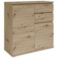 KOMMODE Brest  in 80/84/35 cm  - Eiche Artisan/Grau, Design, Holzwerkstoff/Kunststoff (80/84/35cm) - Boxxx