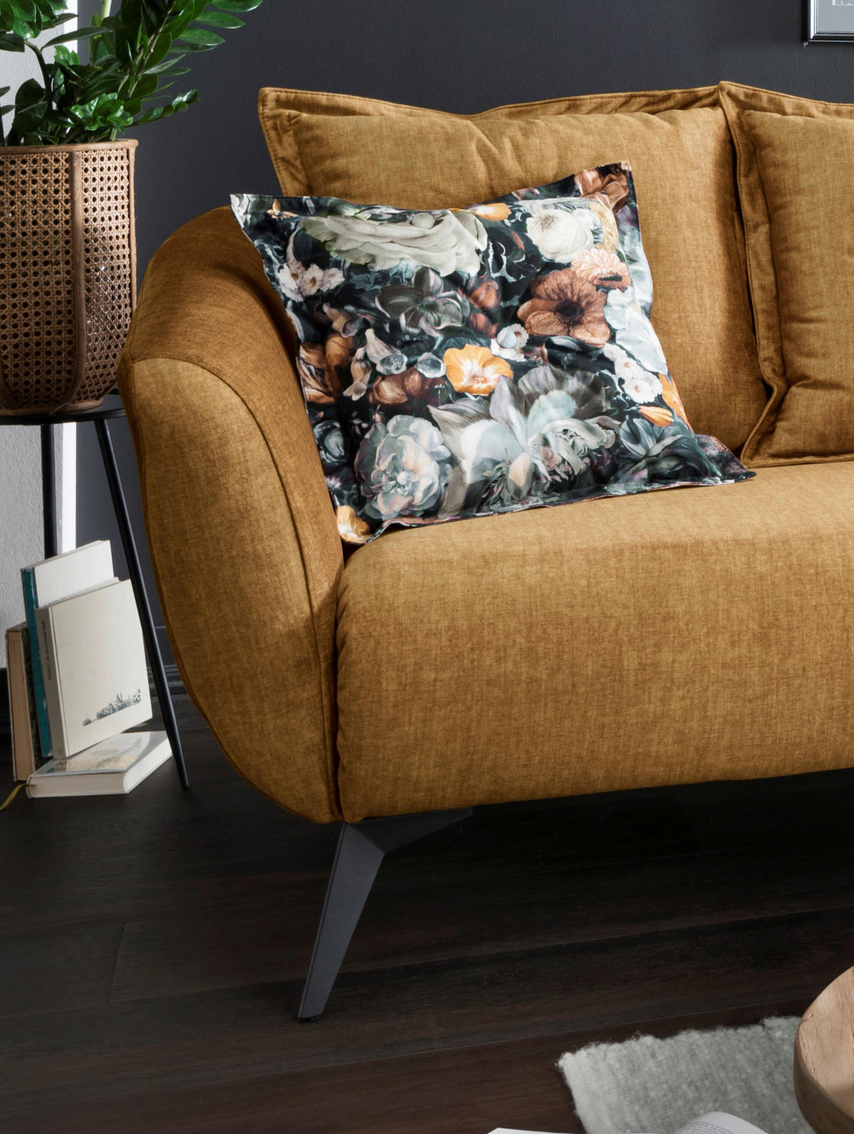 ECKSOFA Gelb, Multicolor Velours  - Gelb/Multicolor, MODERN, Holz/Textil (277/162cm) - Livetastic