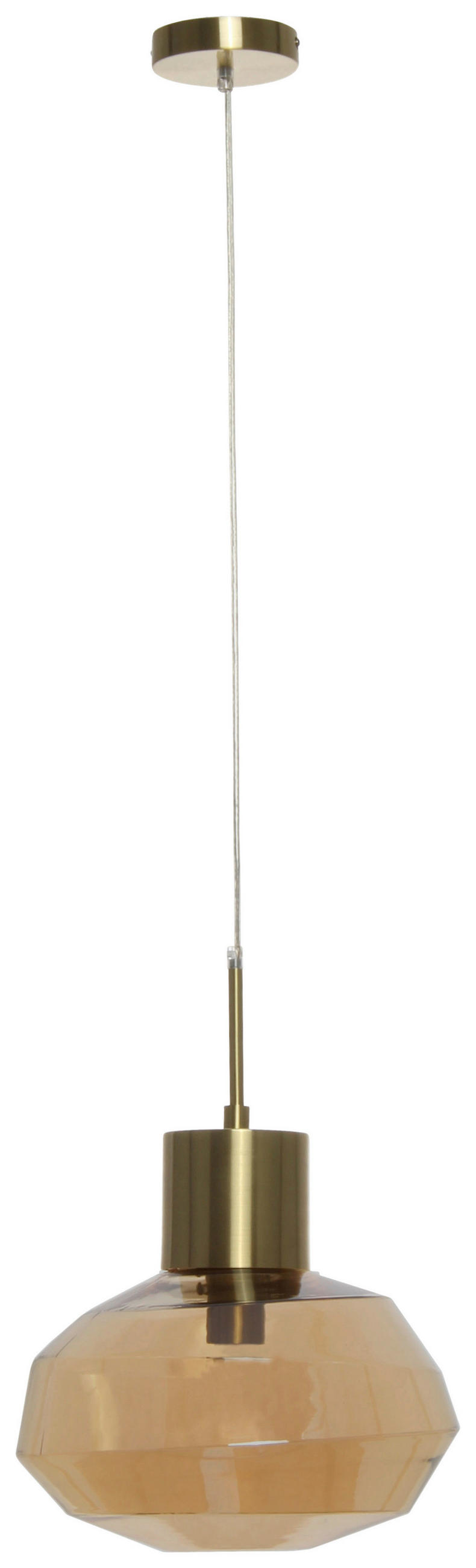 HÄNGELEUCHTE 32/32/32 cm   - Bernsteinfarben, Basics, Glas/Metall (32/32/32cm) - Kayoom