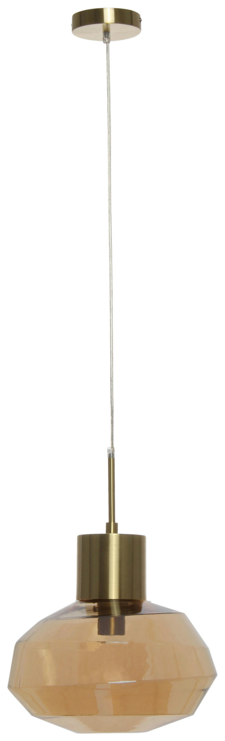 HÄNGELEUCHTE 32/32/32 cm    - Bernsteinfarben, Basics, Glas/Metall (32/32/32cm) - Kayoom