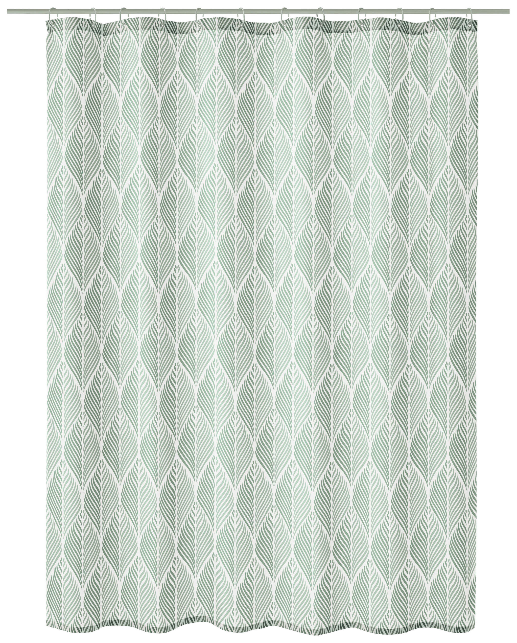 ZUHANYFÜGGÖNY  - zöld, Konventionell, műanyag (180/200cm) - Kleine Wolke