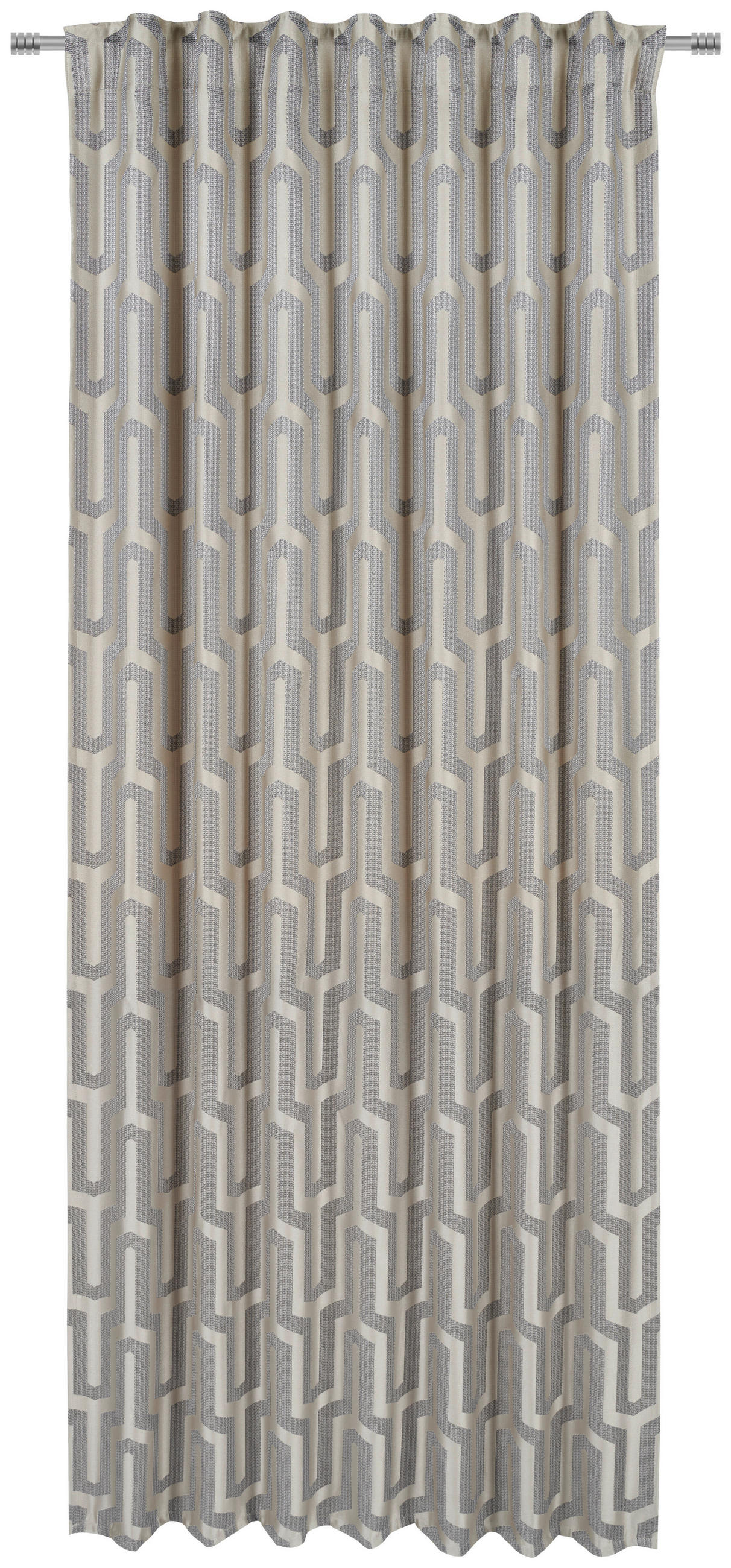 Dieter Knoll Fertigvorhang Malfoy Silber, Beige 140x245 cm