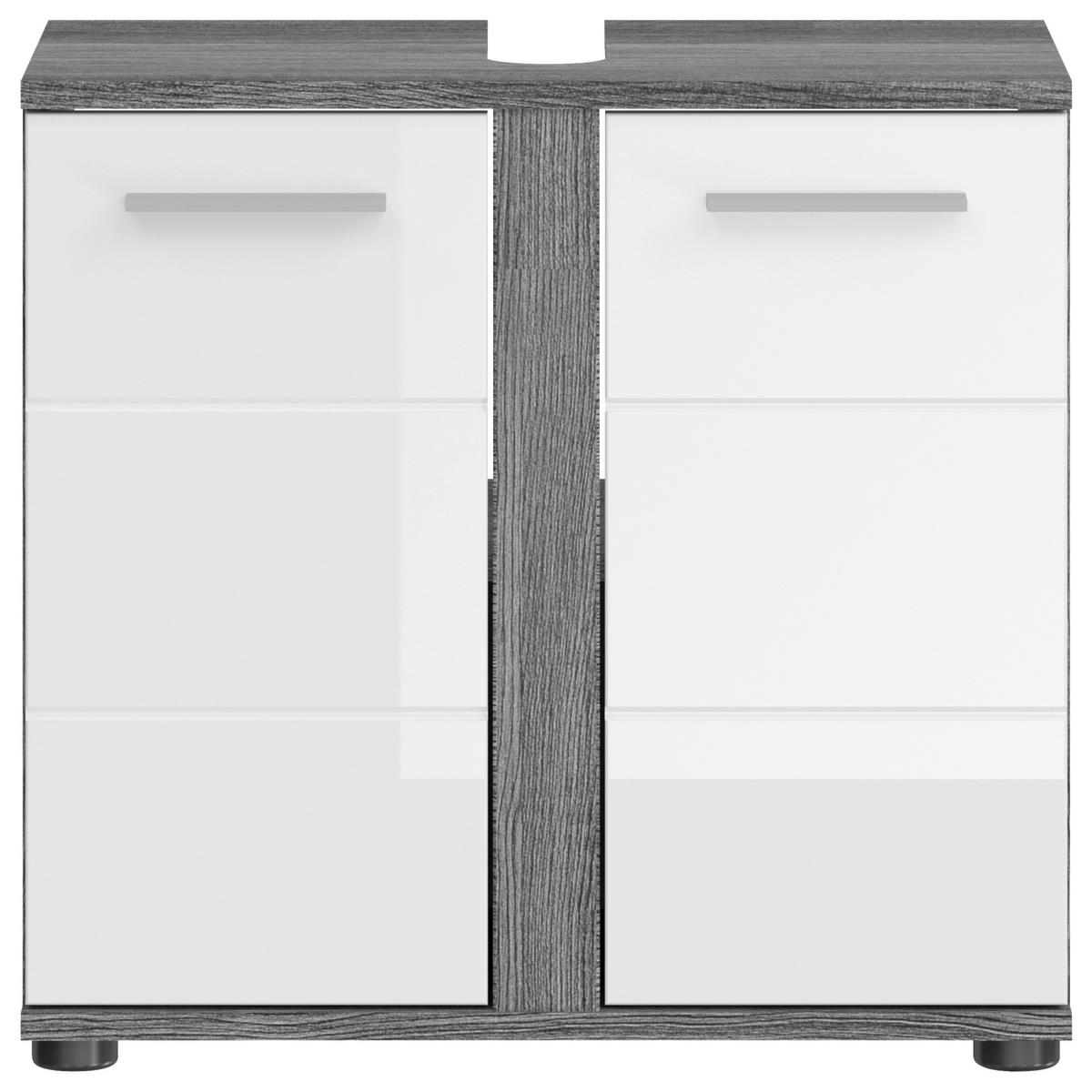 OMARICA ZA POD UMIVALNIK 60/57/34 cm  - siva/bela, Moderno, leseni material (60/57/34cm) - MID.YOU