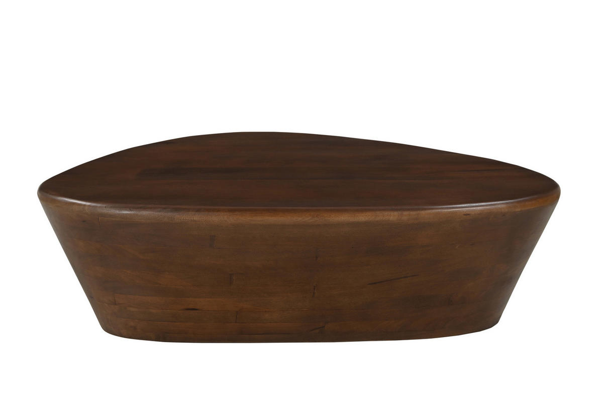 COUCHTISCH Mangoholz massiv 107/78/30 cm dreieckig Braun  - Braun, Design, Holz (107/78/30cm) - MID.YOU