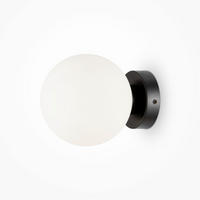 WANDLEUCHTE Modern 15/18 cm   - Schwarz/Weiß, Trend, Glas/Metall (15/18cm) - MAYTONI