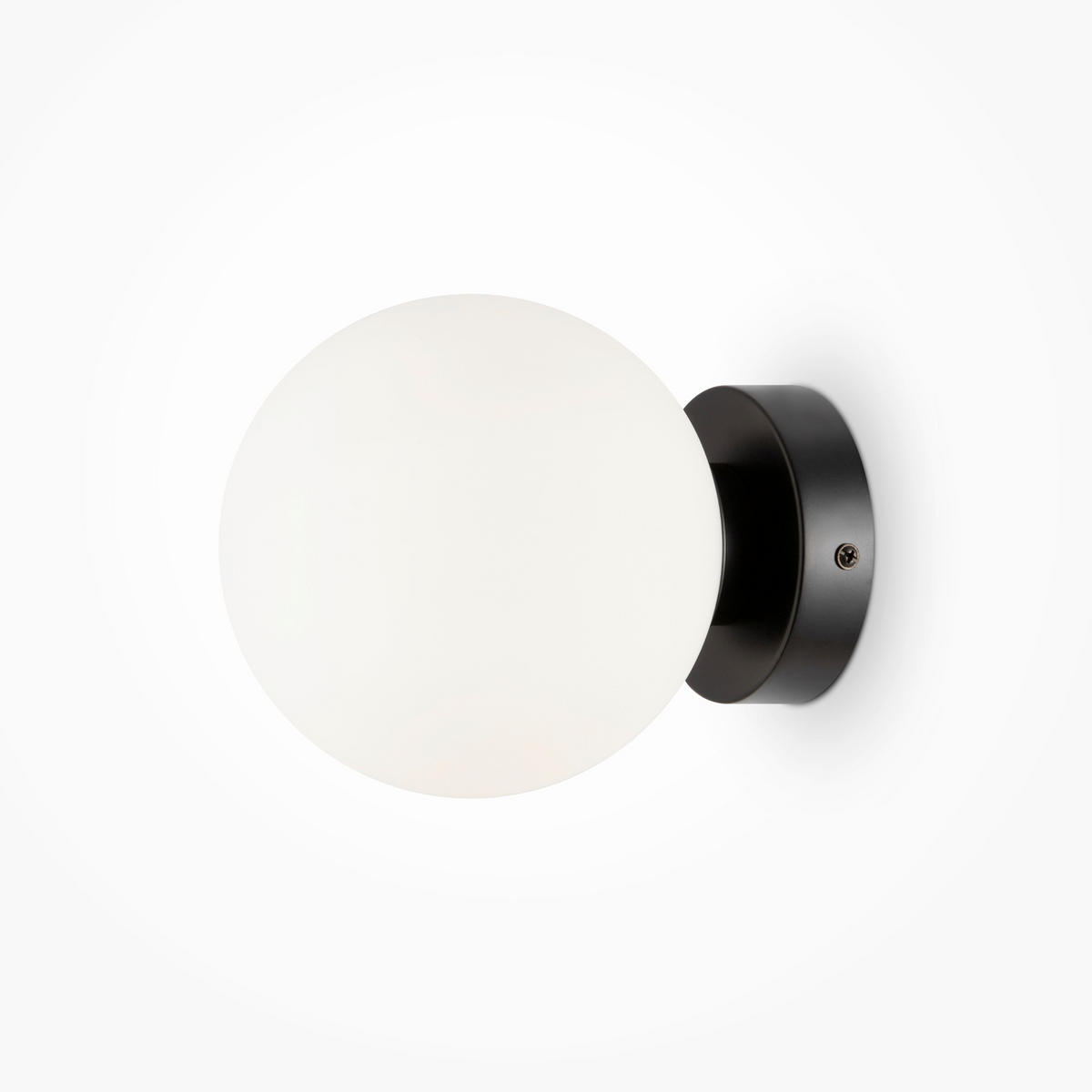 WANDLEUCHTE Modern 15/18 cm   - Schwarz/Weiß, Trend, Glas/Metall (15/18cm) - MAYTONI