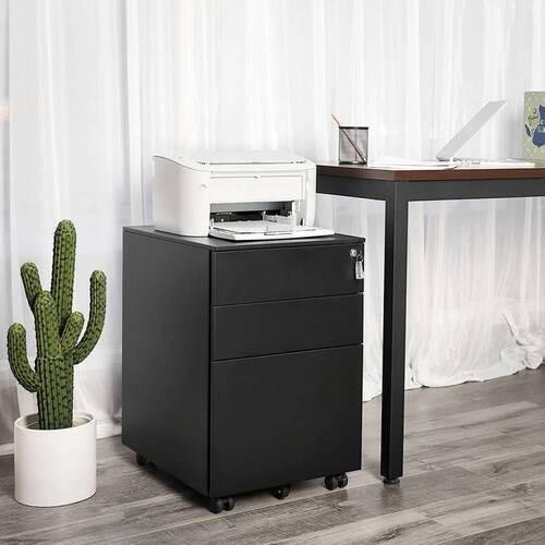 ROLLCONTAINER Schwarz  - Schwarz, Basics, Metall (39/60/52cm) - Boxxx