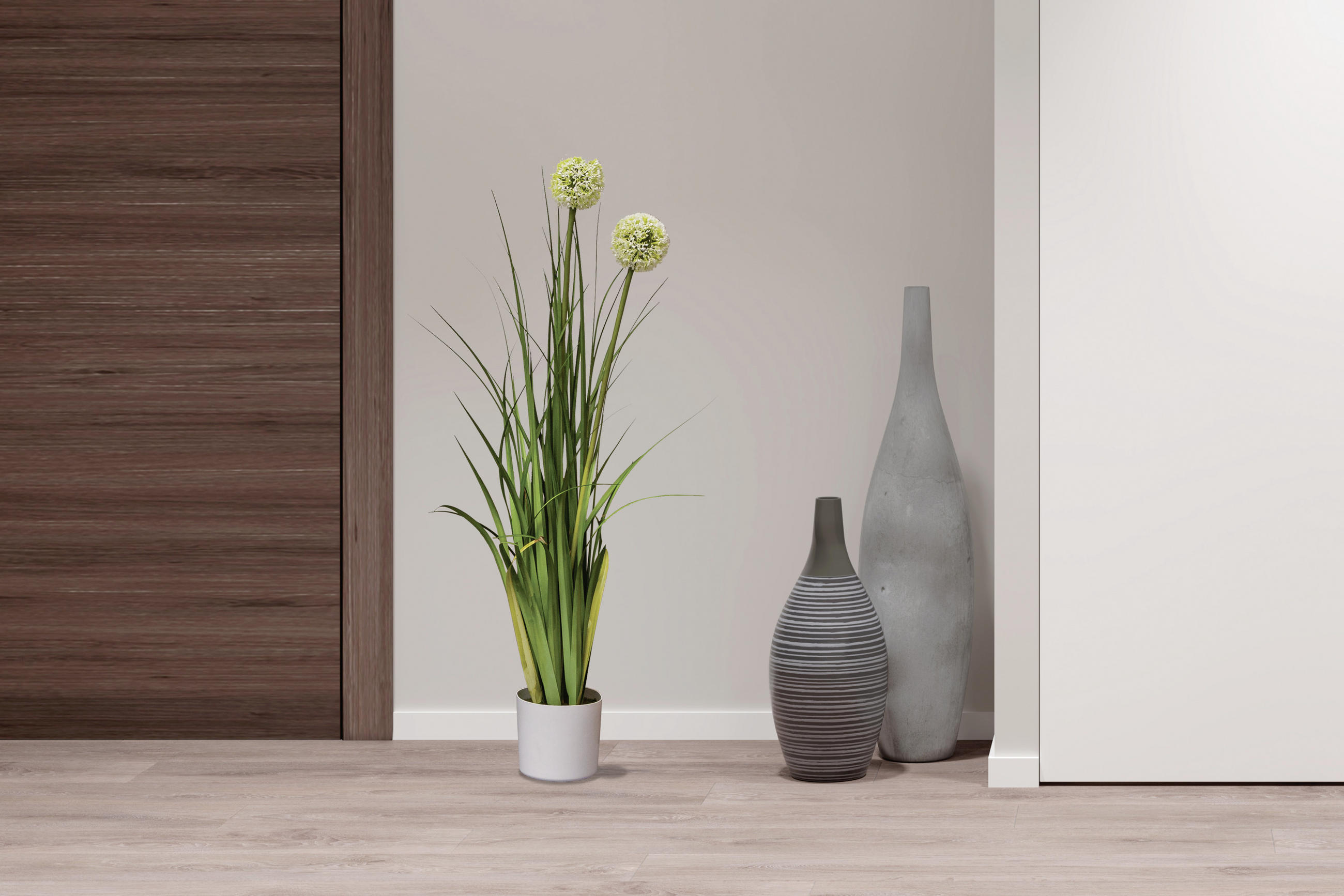 TRAVA DEKORATIVNA  - bijela/zelena, Basics, metal/plastika (90cm) - Ambia Home