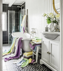 Handtuch Aus Baumwolle In Lila Online Bestellen