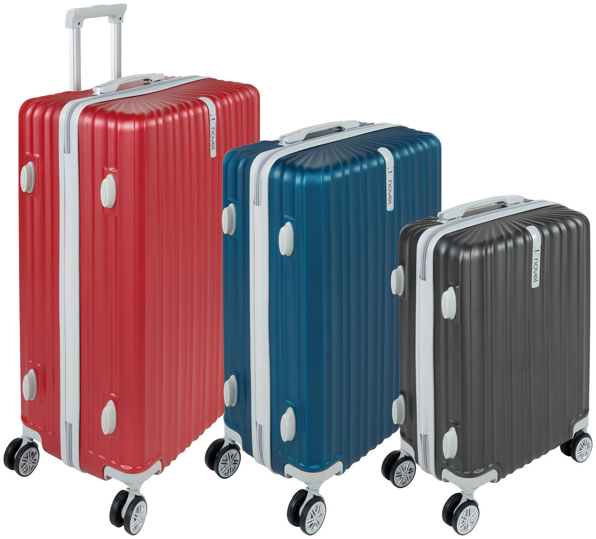 POTOVALNI KOVČEK - temno siva, Design, kovina/umetna masa (45,5/63/26cm) - Novel