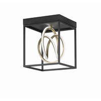 DECKENLEUCHTE    25/25/30 cm  - Schwarz, Design, Metall (25/25/30cm) - Fischer & Honsel