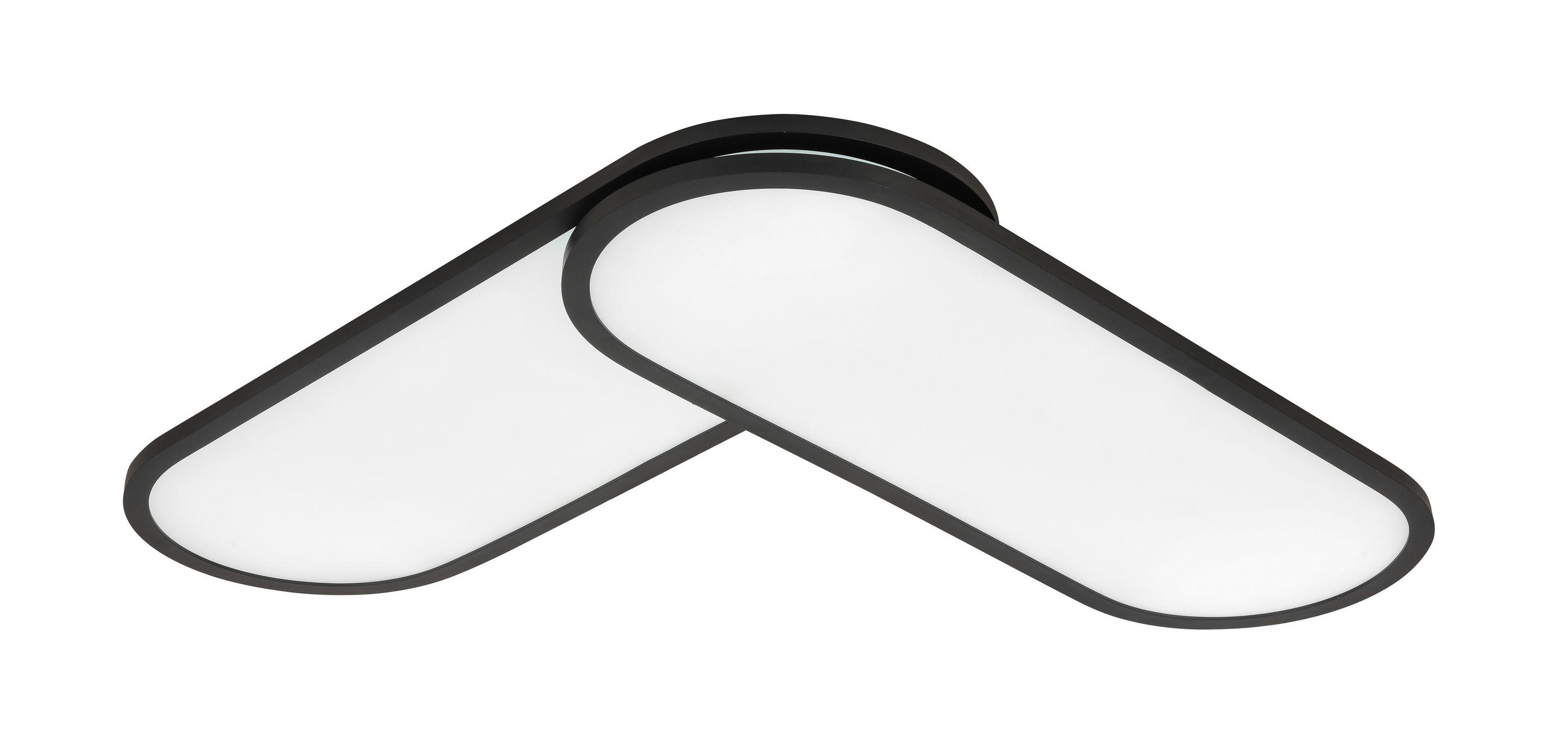 LED-PANEEL - Schwarz, Design, Kunststoff/Metall (111,4/25/7,1cm) - Novel