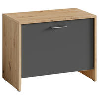 GARDEROBENBANK - Anthrazit/Silberfarben, MODERN, Kunststoff (60/48/35cm) - MID.YOU
