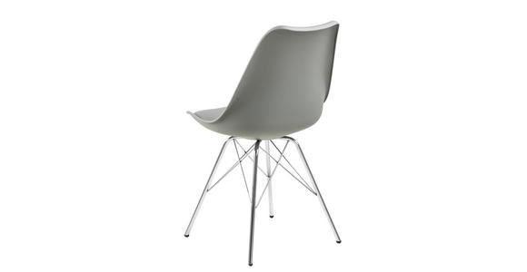 STUHL Grau - Chromfarben/Grau, Trend, Kunststoff/Textil (48,5/85,5/54cm) - Carryhome