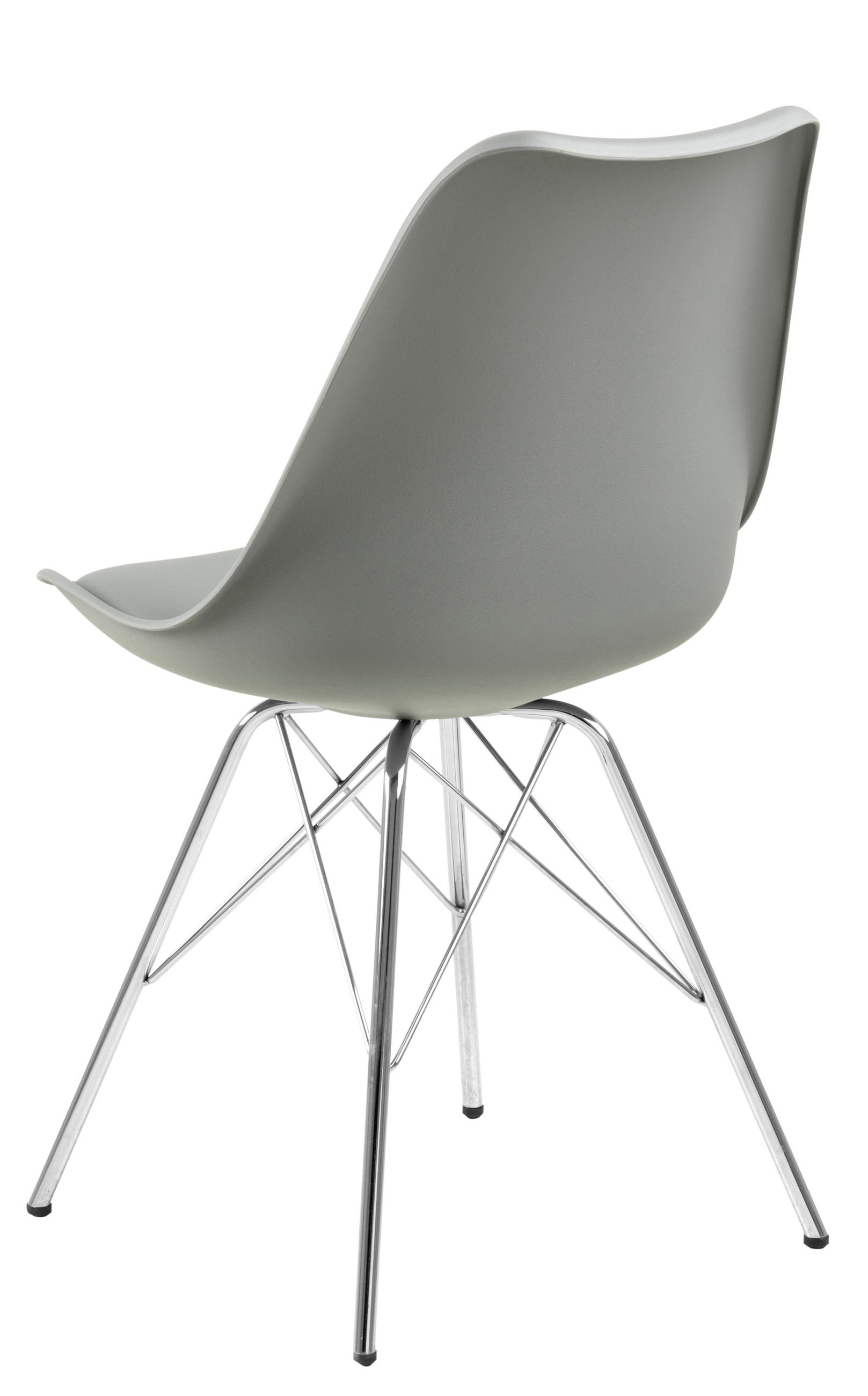 STUHL  in Kunststoff matt  - Chromfarben/Grau, Trend, Kunststoff/Textil (48,5/85,5/54cm) - Carryhome