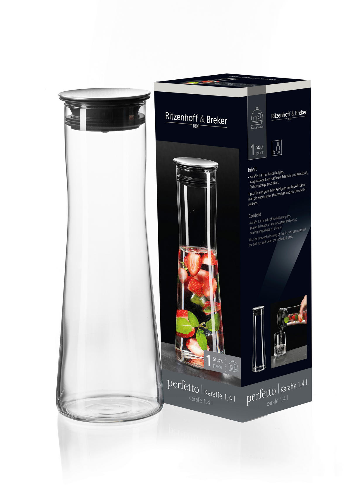 KARAFFE 1,4 L    - Klar, KONVENTIONELL, Glas (1,4l) - Ritzenhoff Breker