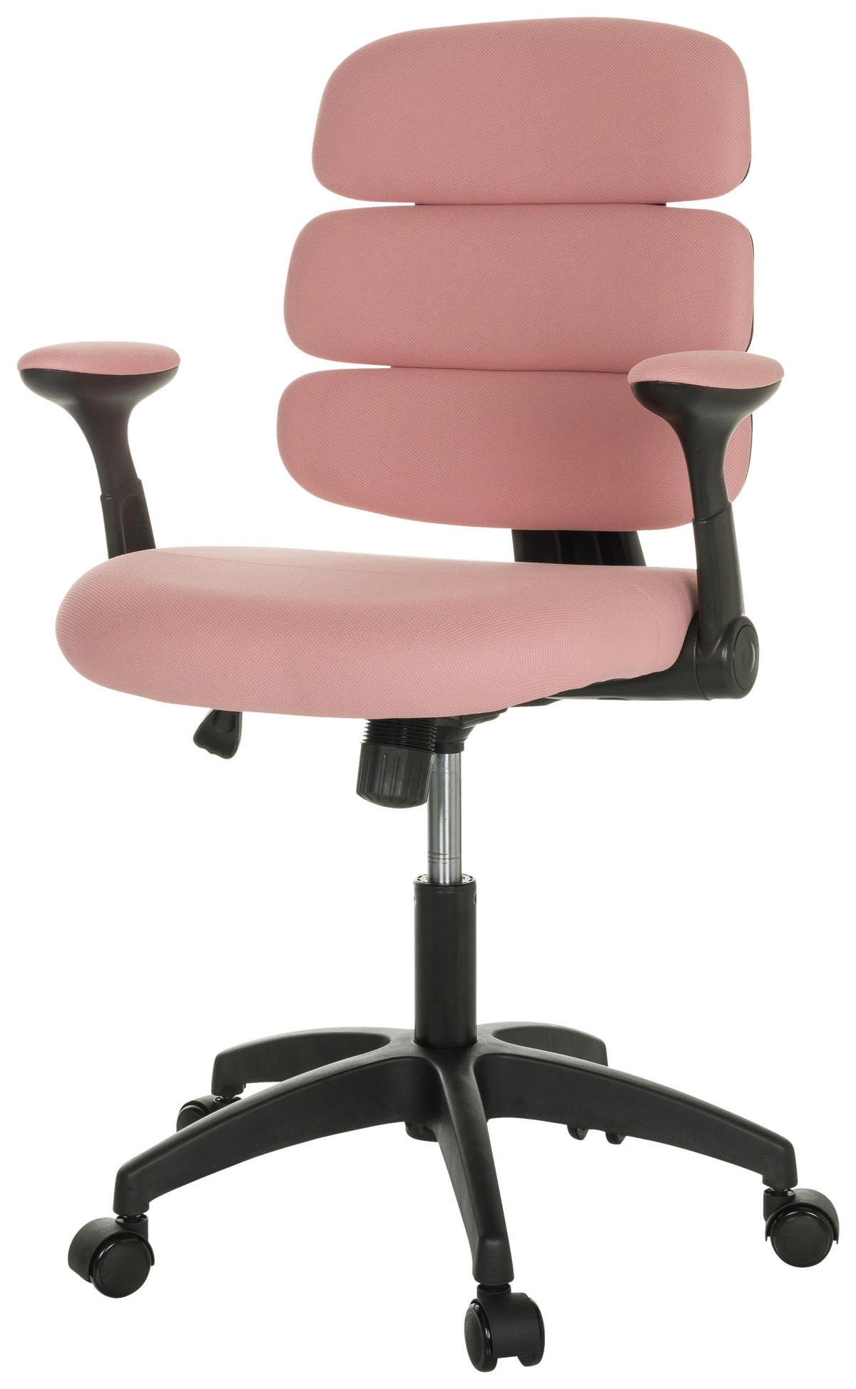 OTOČNÁ ŽIDLE PRO MLÁDEŽ, růžová - růžová/černá, Basics, textil/plast (62/86-97/62cm) - MID.YOU
