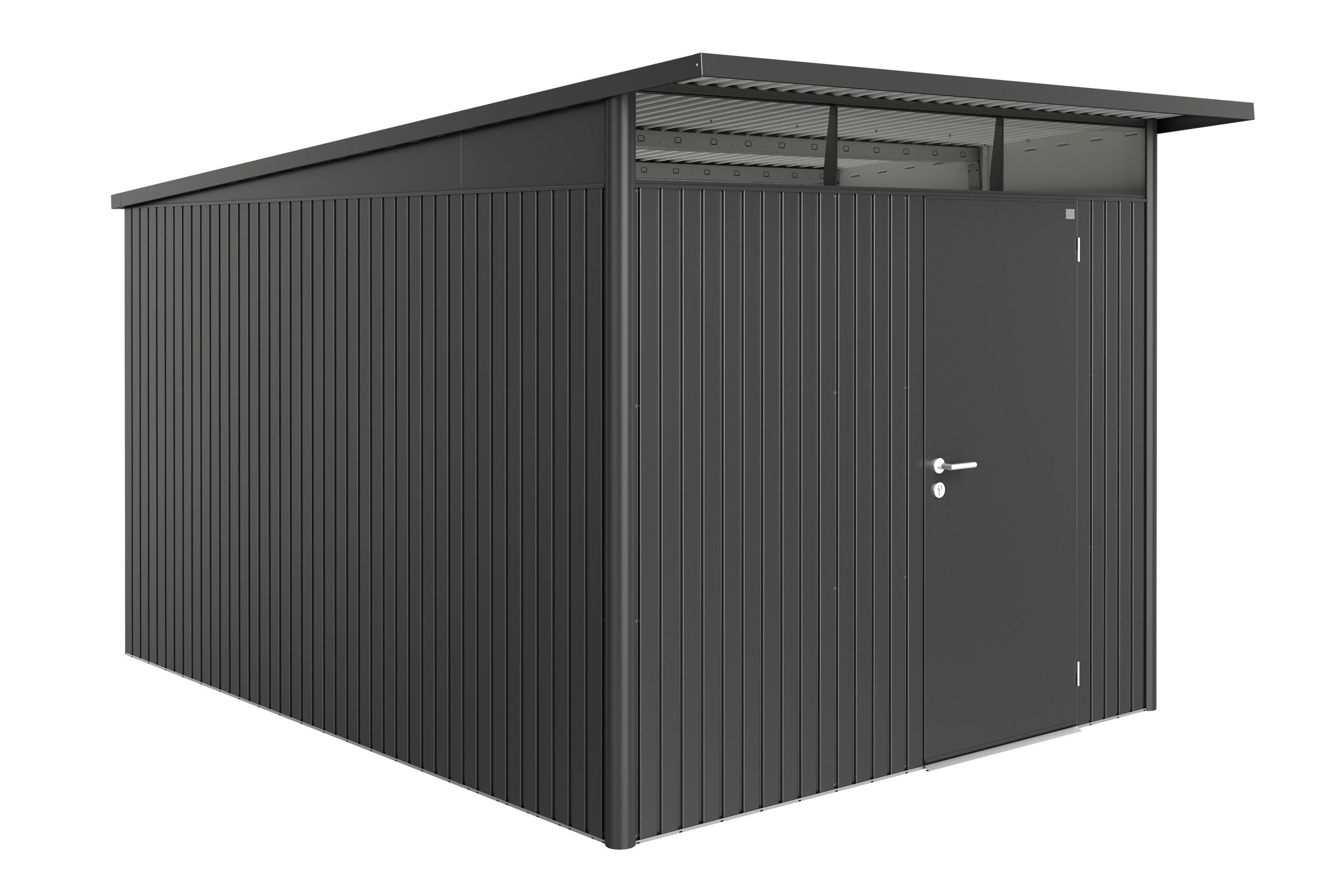 GERÄTEHAUS 260/222/380 cm  - Dunkelgrau, Basics, Metall (260/222/380cm) - Biohort