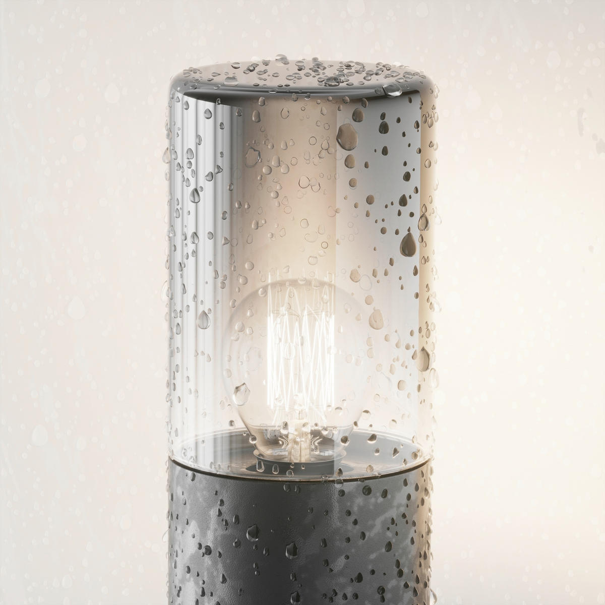 WEGELEUCHTE Outdoor 8/25 cm  - Dunkelgrau, Design, Glas/Metall (8/25cm) - MAYTONI