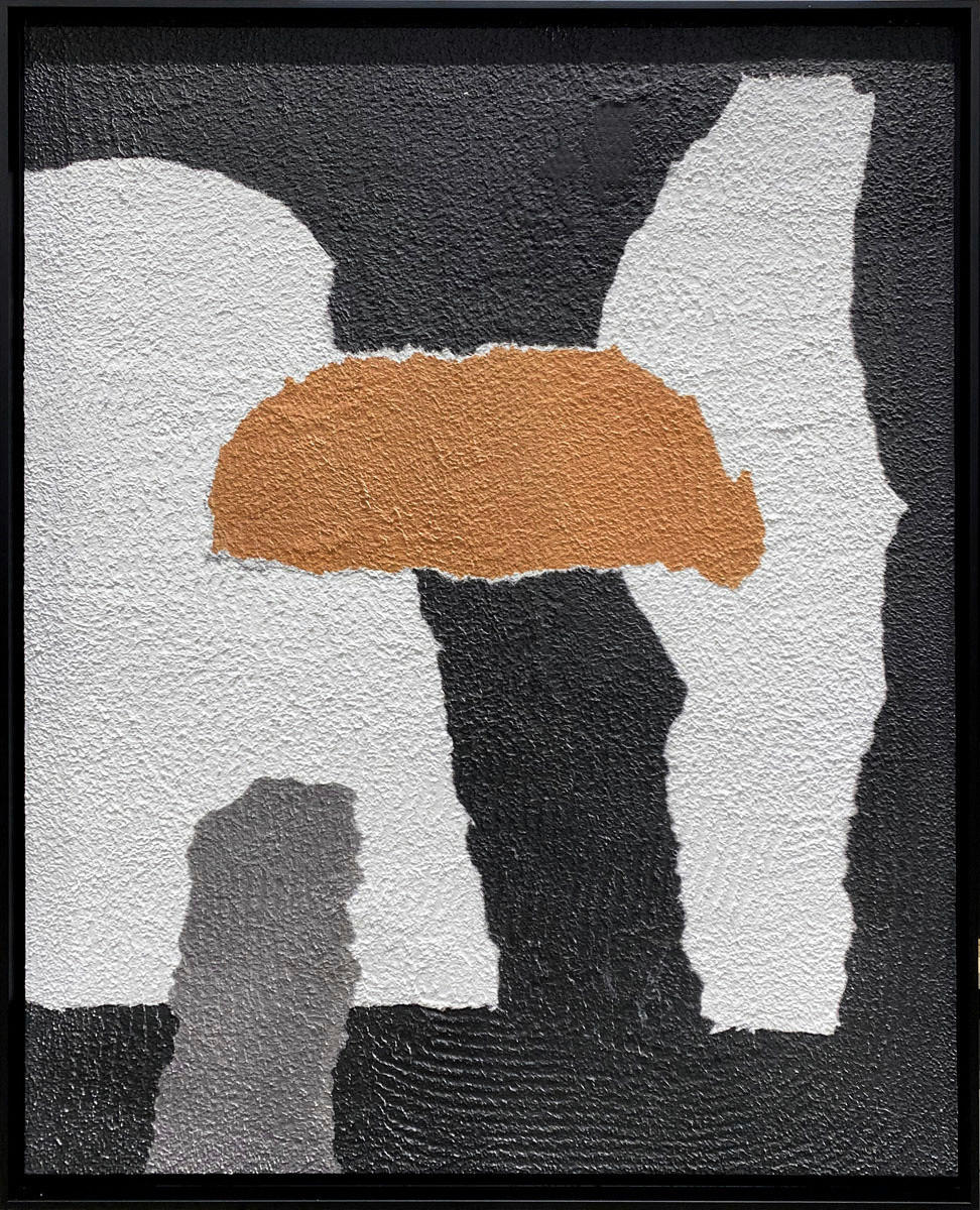 BILD Abstraktes, Strukturen  - Schwarz, Basics, Holz/Stein (80/100/10cm)