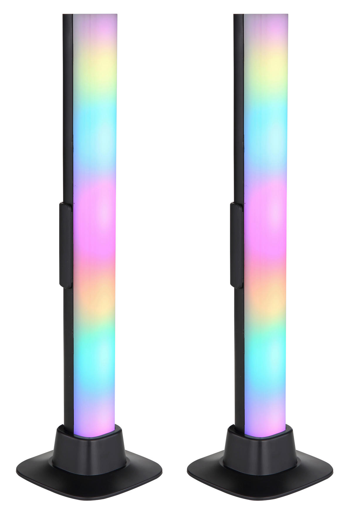LED-Tischleuchte 2er SET - Opal/Schwarz, Design, Kunststoff (3/3/32,5cm) - Globo