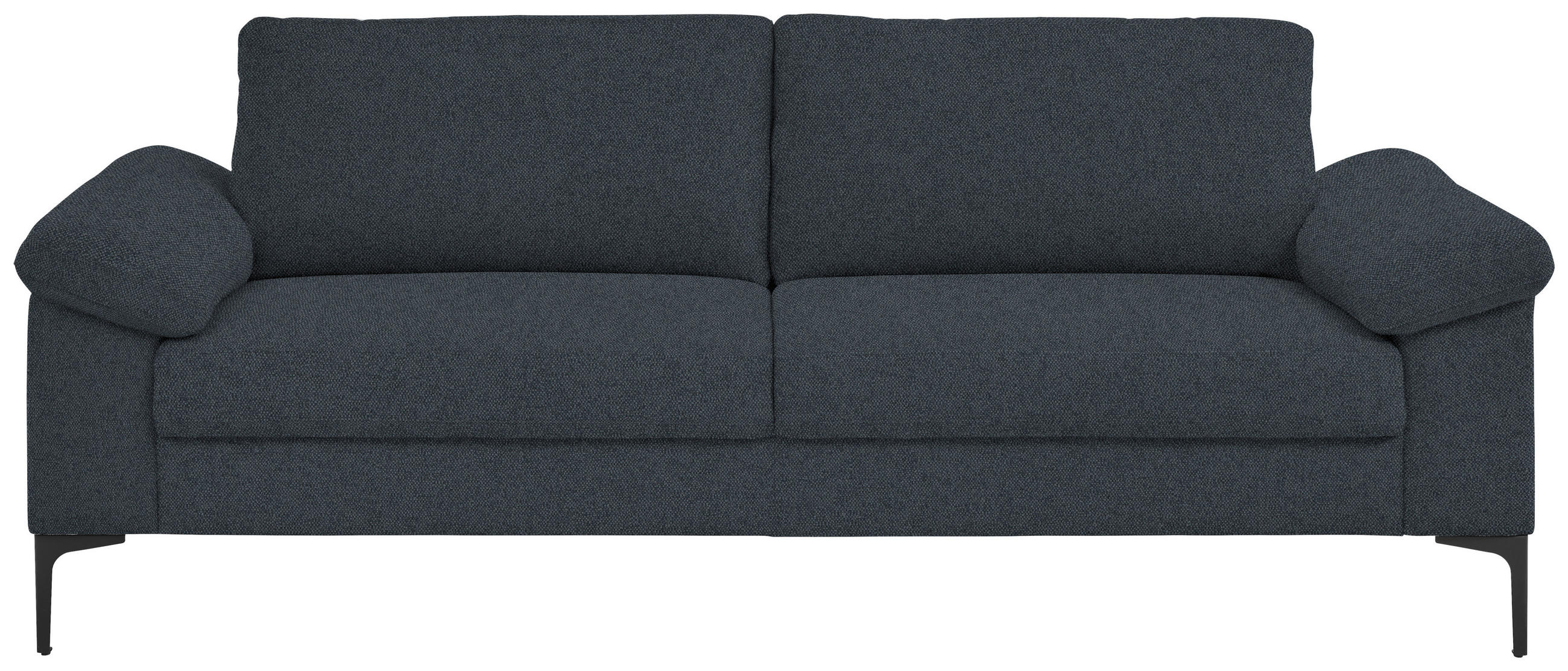 3-SITZER-SOFA in Flachgewebe Anthrazit  - Anthrazit/Schwarz, Design, Textil/Metall (226/89/97cm) - Pure Home Lifestyle