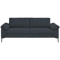 3-SITZER-SOFA  in Flachgewebe Anthrazit  - Anthrazit/Schwarz, Design, Textil/Metall (226/89/97cm) - Pure Home Lifestyle