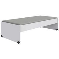 BETT 120/200 cm  in Weiss   - Weiss/Schwarz, Basics, Holzwerkstoff/Kunststoff (120/200cm) - Boxxx