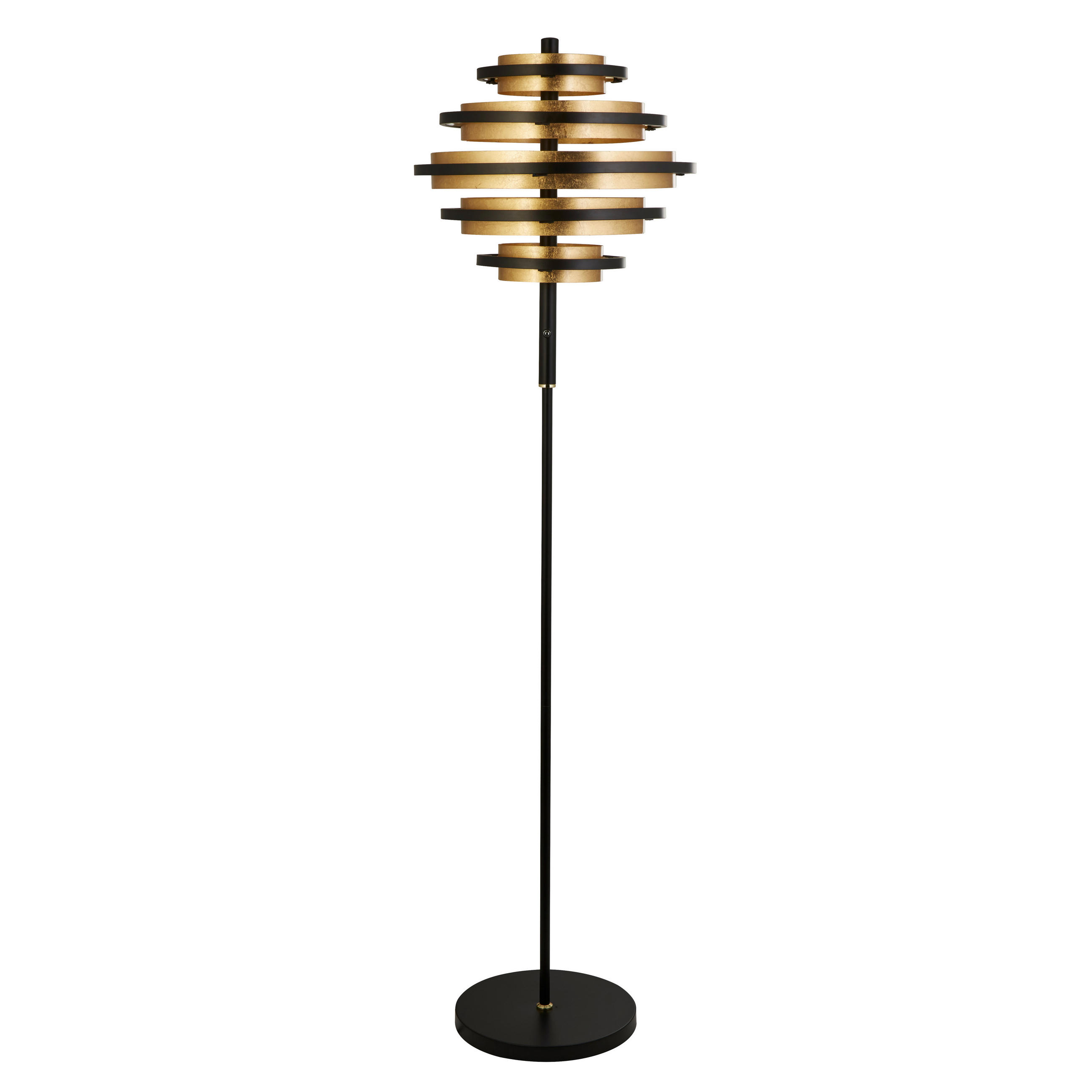 LED-STEHLEUCHTE 40/148 cm    - Messingfarben/Goldfarben, Design, Metall (40/148cm) - Searchlight