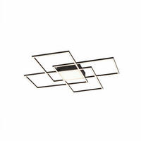 STROPNÉ LED SVIETIDLO, 80/80/6 cm - čierna, Design, kov/plast (80/80/6cm)