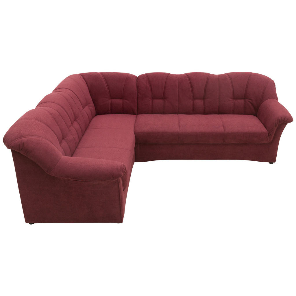Thumbnail - Mid.you Ecksofa, Beere, Textil, Uni, 5-Sitzer, L-Form, 243x192 cm, Made in EU, FSC Mix, Rücken echt, Armteil links, rech...