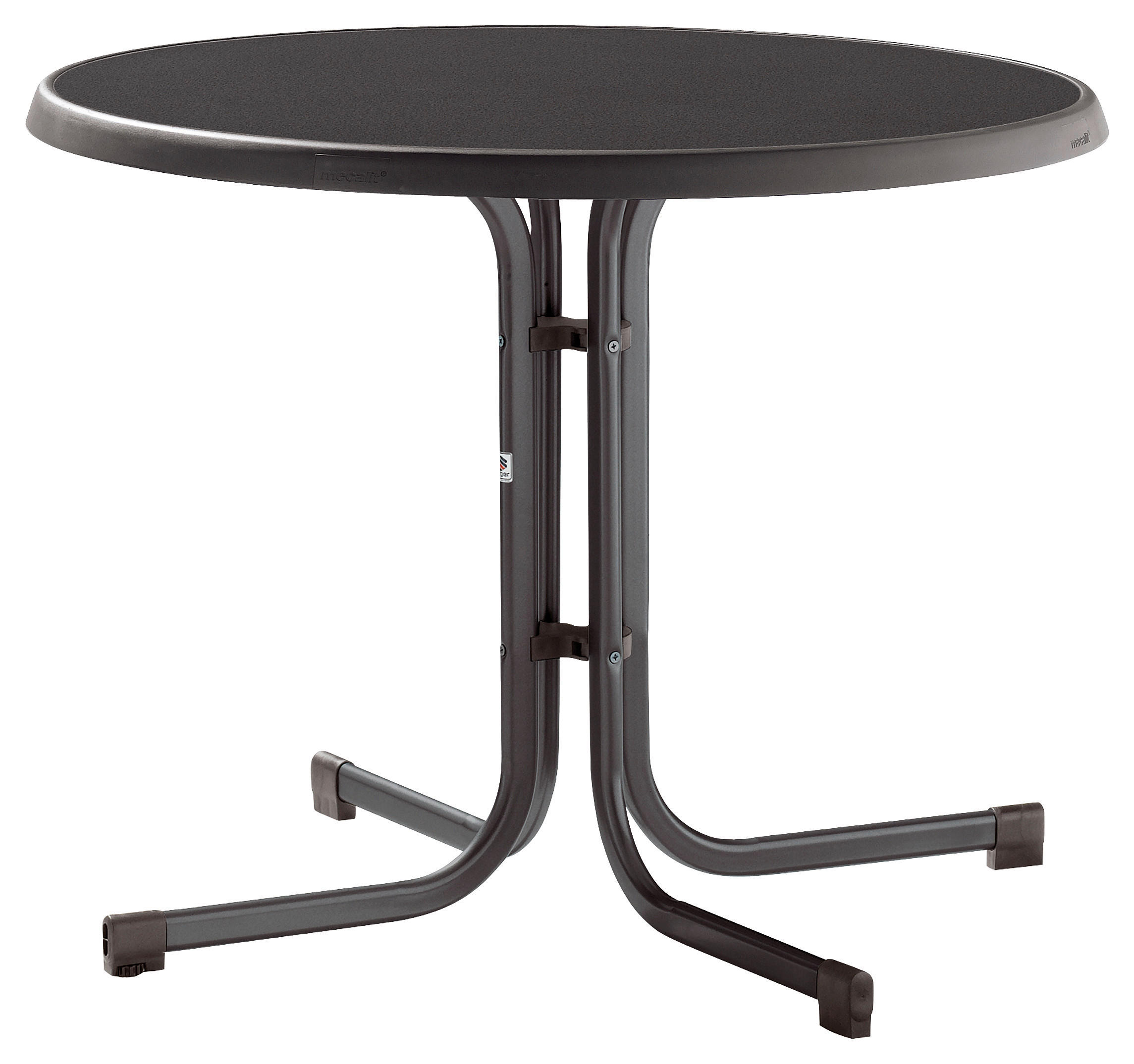 GARTENTISCH 86/86/72 cm Holzwerkstoff rund  - Grau, MODERN, Holzwerkstoff/Metall (86/86/72cm) - Sieger