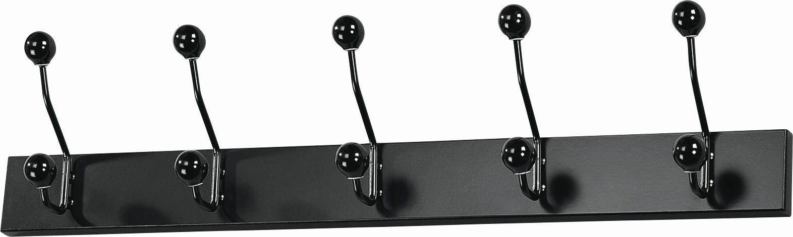 HAKENLEISTE  in Schwarz  - Schwarz, Basics, Keramik/Holzwerkstoff (65/13/7cm) - Xora
