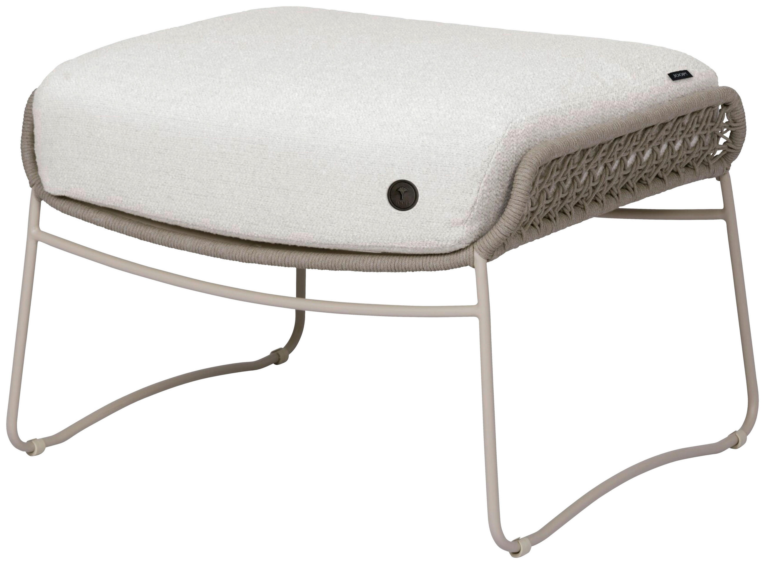 LOUNGEHOCKER  - Creme/Naturfarben, Basics, Textil/Metall (66,5/43/56,5cm) - Joop!