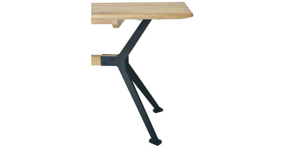 SITZBANK 160/45/35 cm in Wildeiche - Wildeiche/Eichefarben, Natur, Holz/Metall (160/45/35cm) - Carryhome