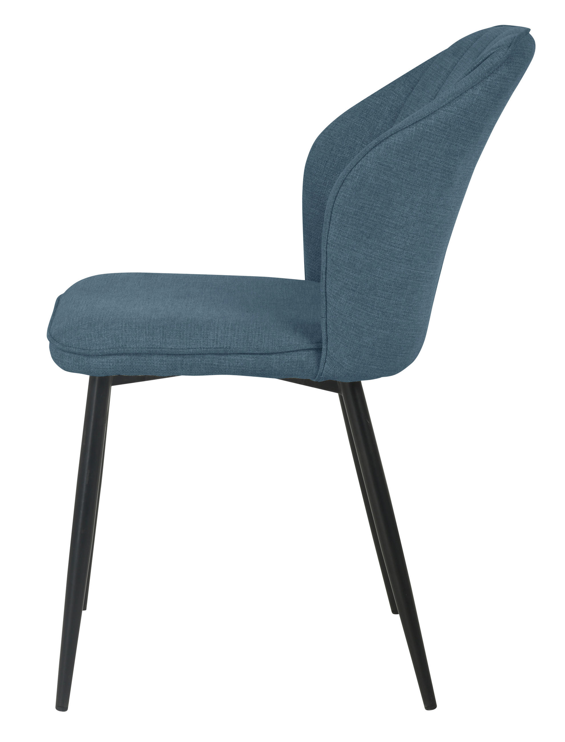 STOL, les, kovina, tekstil modra  - modra/črna, Moderno, kovina/tekstil (52.5/86/60cm) - Xora