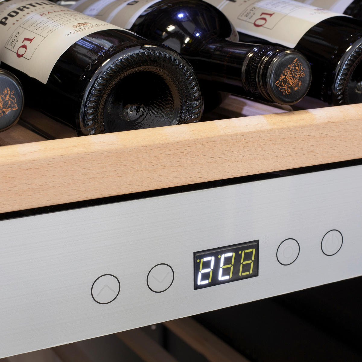 WEINKÜHLSCHRANK  - Edelstahlfarben, Basics, Metall (39,5/63/103,5cm) - CASO Design