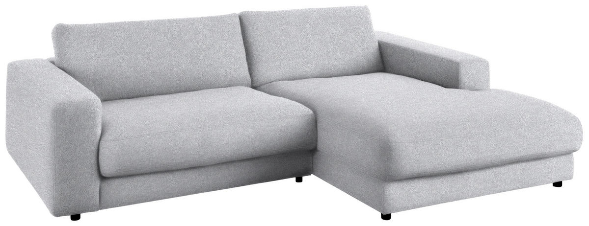 ECKSOFA in Flachgewebe Hellblau  - Schwarz/Hellblau, Design, Kunststoff/Textil (270/190cm) - Lomoco