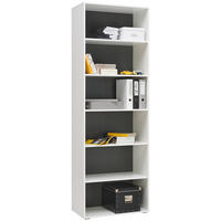 REGÁL, bílá, antracitová, 75/222,2/40 cm - bílá/antracitová, Basics, kompozitní dřevo/plast (75/222,2/40cm) - Hom`in