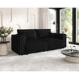 SCHLAFSOFA Cord Anthrazit  inkl. Zierkissen, Bettkasten, Schlaffunktion  - Anthrazit/Schwarz, MODERN, Kunststoff/Textil (250/68/104cm) - Xora