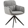 ARMLEHNSTUHL  in Eisen Webstoff  - Schwarz/Grau, Design, Textil/Metall (62/86/65cm) - Hom`in
