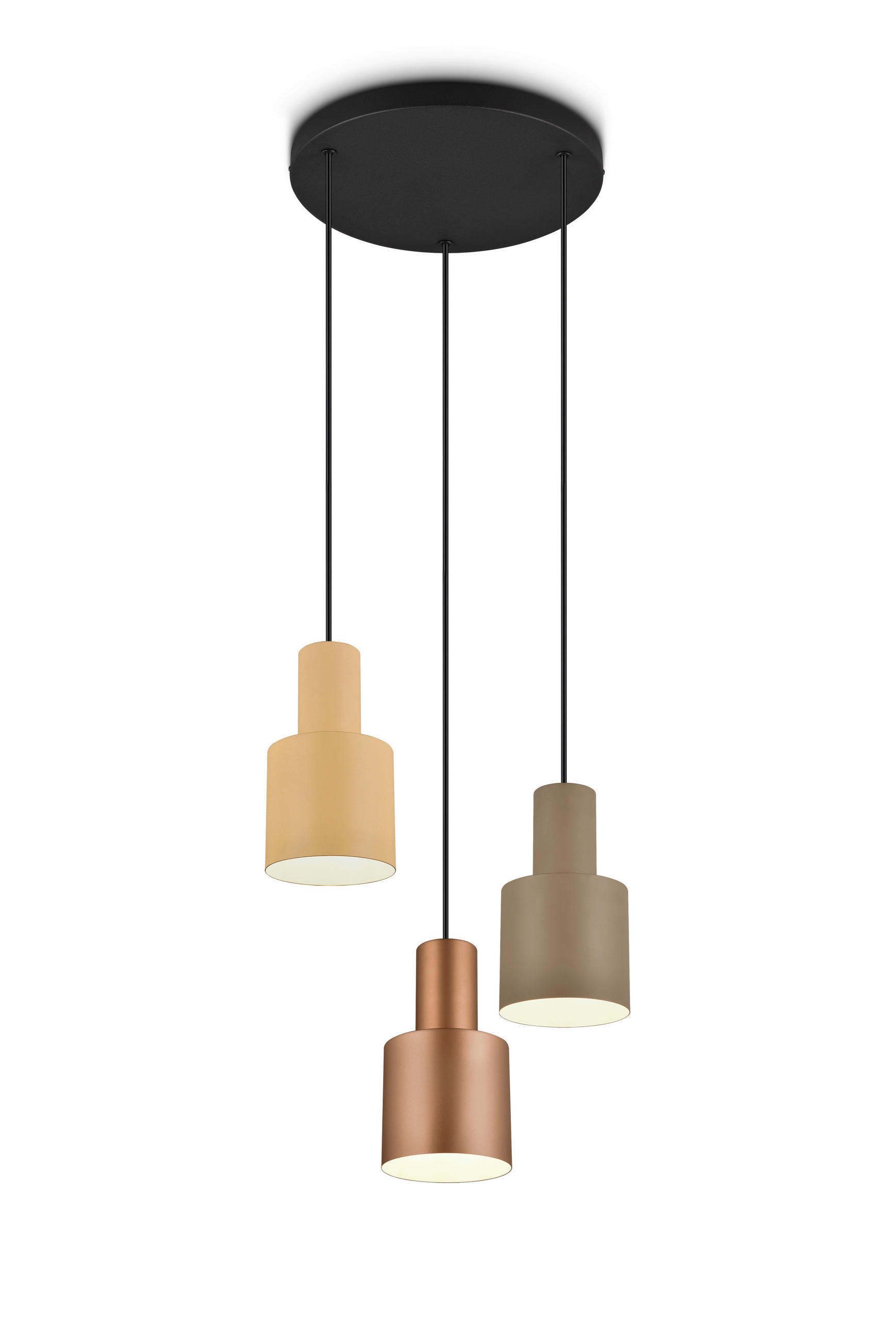 Trio Leuchten Hängeleuchte Agudo Braun, Schwarz, Taupe, Cappuccino 37x150x37 cm