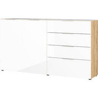 TÁLALÓSZEKRÉNY 184/102/42 cm  - króm/fekete, Modern, műanyag/faalapú anyag (184/102/42cm) - Premium Living