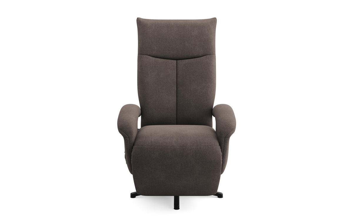 SESSEL in Flachgewebe Graphitfarben  - Schwarz/Graphitfarben, Konventionell, Textil/Metall (74/112/82cm) - Sit & More
