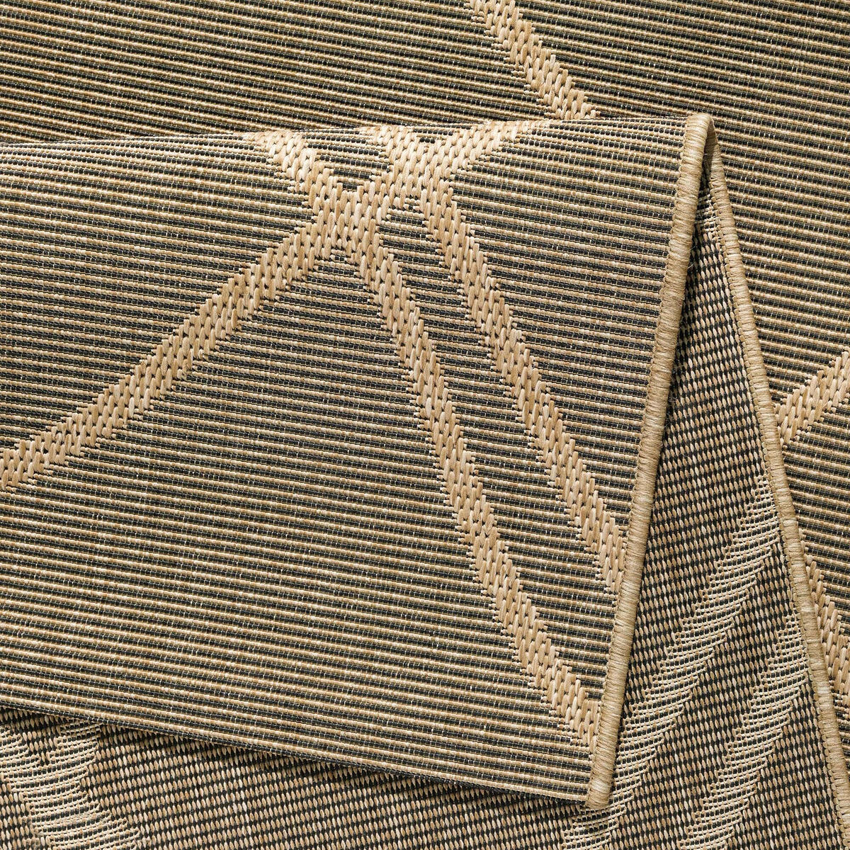 OUTDOORTEPPICH für Terrasse und Balkon 160/220 cm Regina Raute Naturfarben  - Naturfarben, Design, Textil (160/220cm) - Ambia Garden